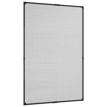 Zanzariera Magnetica Finestre Antracite 80x120cm Fibra Vetro