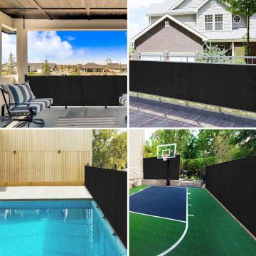 Rete per Privacy Nera 1,5x10 m in HDPE 75 g/m²