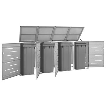 Copribidone per Spazzatura Singolo 69x77,5x115cm Acciaio Inox