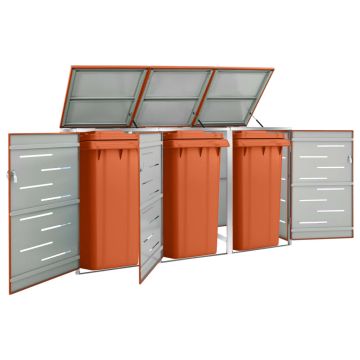 Copribidone per Spazzatura Singolo 69x77,5x115cm Acciaio Inox