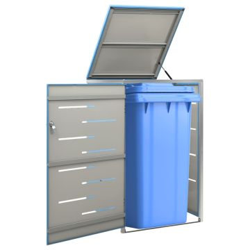 Copribidone per Spazzatura Singolo 69x77,5x115cm Acciaio Inox