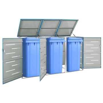Copribidone per Spazzatura Singolo 69x77,5x115cm Acciaio Inox