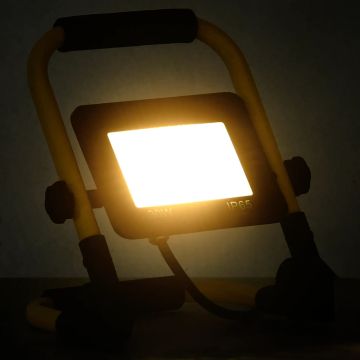 Faretto a LED con Maniglia 30 W Bianco Caldo