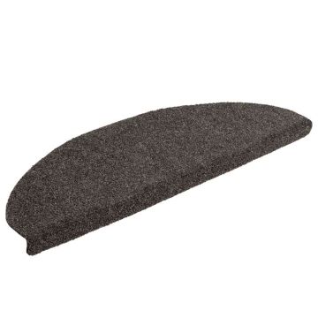 Tappetini per scale autoadesivi 10 pz 65x21x4 cm Antracite Semicircolari Grandi
