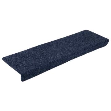 Tappetini per scale autoadesivi 5 pz 65x21x4 cm Antracite Bordo rettangolare