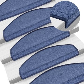 Tappetini per scale 10 pz 65 x 24 x 4 cm Non-Slip Blu