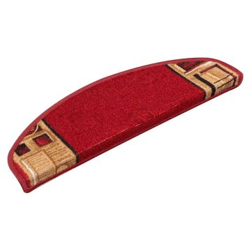 Tappetini per Scale Autoadesivi 5 pz 65x21x4 cm Rossi