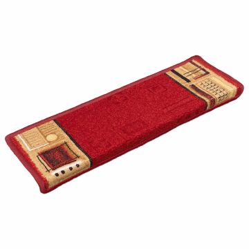 Tappetini per Scale Autoadesivi 10 pz 65x21x4 cm Rossi