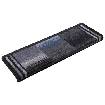 Tappetini per Scale Autoadesivi 5 pz 65x21x4 cm Nero e Grigio