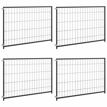 Gabbia per animali senza porta Nero 300 x 100 x 70 cm Acciaio