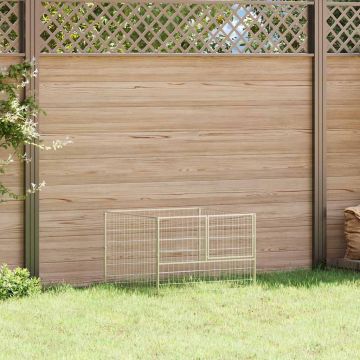 Gabbia per Cani Argento 100x100x70 cm in Acciaio