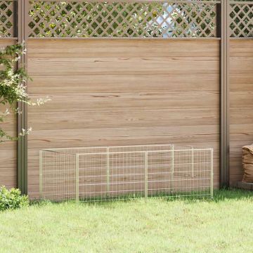 Gabbia per Cani Argento 200x100x70 cm in Acciaio