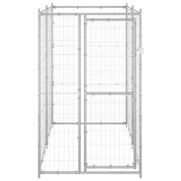 Gabbia per Cani da Esterno in Acciaio Zincato 110x220x180 cm