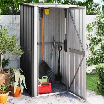 Capanno da Giardino Antracite 118,5x97x209,5 cm Acciaio Zincato