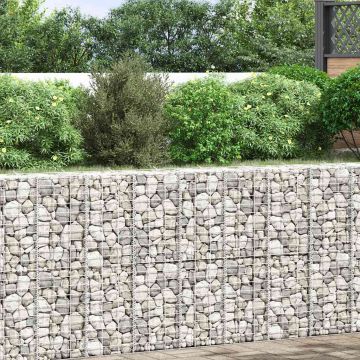 Fioriere Rialzate a Gabbione 3 pz 30x30x100 cm in Ferro