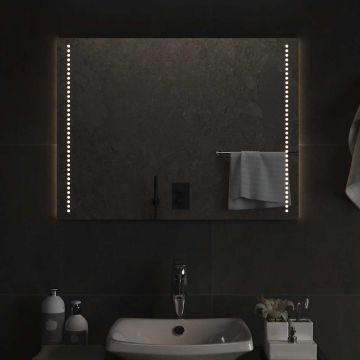 Specchio da Bagno con Luci LED 80x60 cm