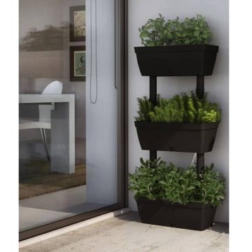 Fioriere da Giardino 6 pz 100 cm Antracite