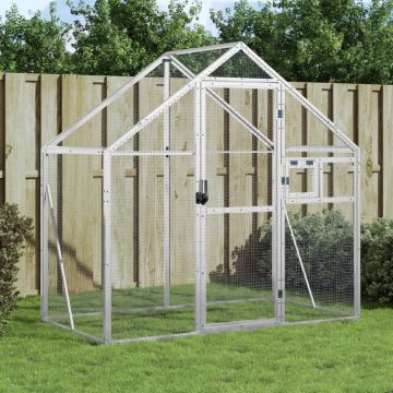 Voliera Argento 179x100x185 cm in Alluminio