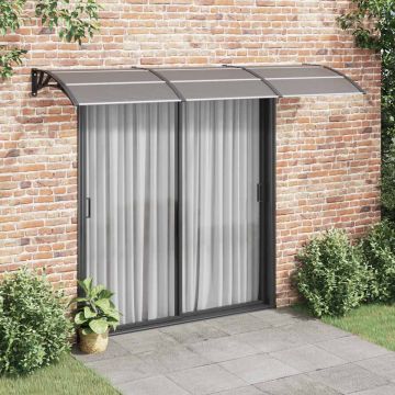 Tettoia per Porta Nera 300x100 cm Policarbonato