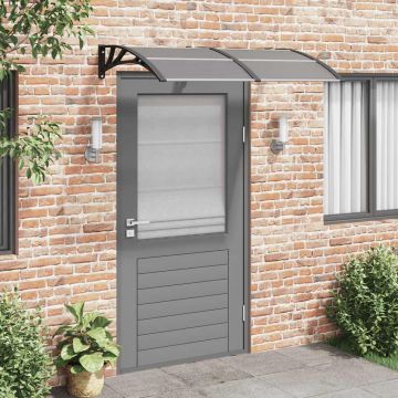 Tettoia per Porta Nera 150x75 cm Policarbonato