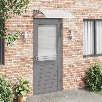 Pensilina per porta grigia e trasparente 100x75 cm in policarbonato