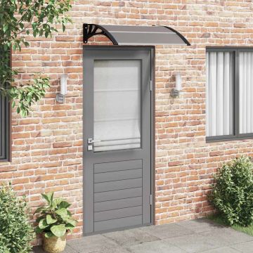Pensilina per porta nera 100x75 cm in policarbonato