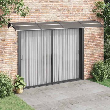 Tettoia per Porta Nera 400x75 cm Policarbonato