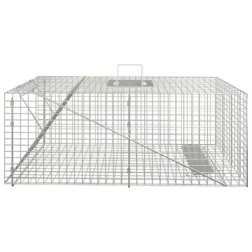 Trappola per animali 64,5x25x26,5 cm in ferro zincato