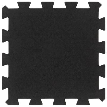 Piastrelle per Pavimenti in Gomma 9 pz Nere 16 mm 30x30 cm