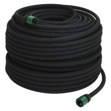Tubo di Irrigazione da Giardino Nero 0,6" 100 m in Gomma