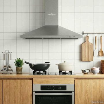 Cappa da Cucina 90 cm in Acciaio Inox