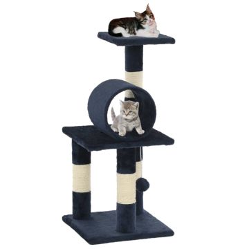 Albero per Gatti con Tiragraffi in Sisal 65 cm Blu Scuro