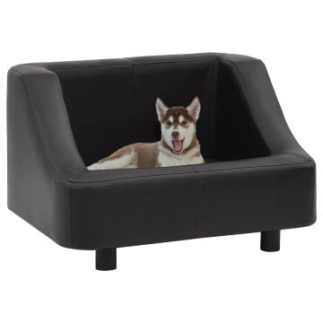 Divano per Cani Nero 67x52x40 cm in Similpelle