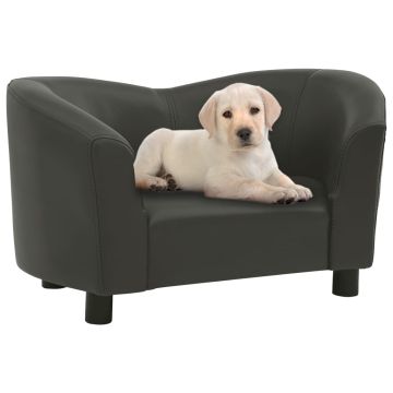 Divano per Cani Grigio Scuro 67x41x39 cm in Similpelle