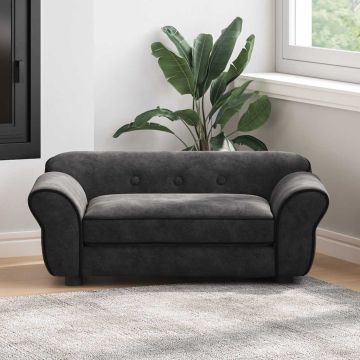 Divano per Cani Nero 72x45x30 cm in Peluche