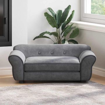 Divano per Cani Grigio Scuro 72x45x30 cm in Peluche