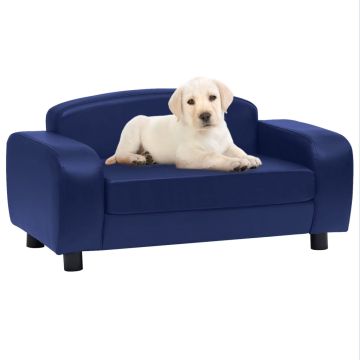 Divano per Cani Blu 80x50x40 cm in Similpelle