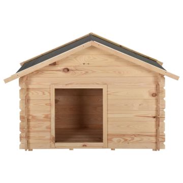 Cuccia per Cani 120x70x100,6 cm in Legno Massello di Pino 14 mm