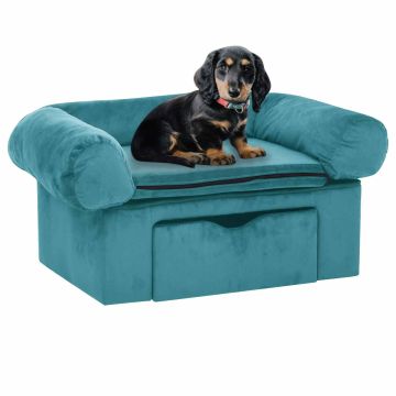 Divano per cani Turchese 75 x 50 x 38cm Peluche