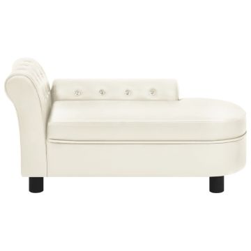 Divano per Cani Crema 83x45x42 cm in Similpelle