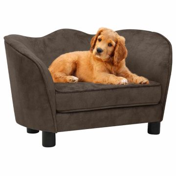Divano per Cani Marrone 66x43x40 cm in Peluche