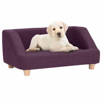 Divano per Cani Rosso Borgogna 95x63x39 cm in Lino