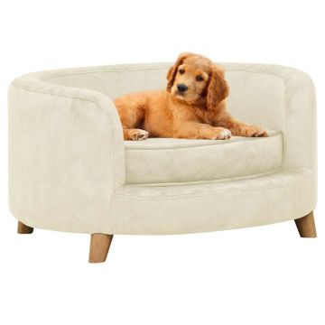 Divano per Cani Crema 69x69x36 cm in Peluche