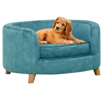Divano per Cani Turchese 69x69x36 cm in Peluche