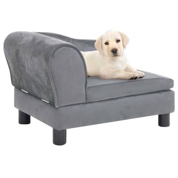 Divano per Cani Grigio 57x34x36 cm in Peluche