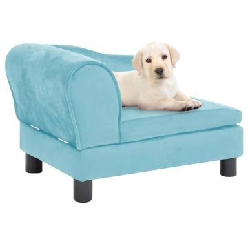 Divano per Cani Turchese 57x34x36 cm in Peluche