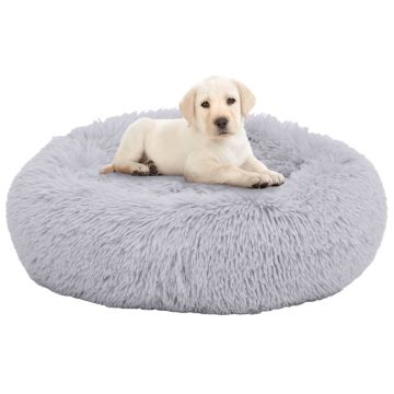 Cuscino Lavabile Cani e Gatti Grigio Chiaro 90x90x16 cm Peluche