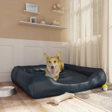 Cuccia per Cani Blu Scuro 120x100x27 cm Similpelle