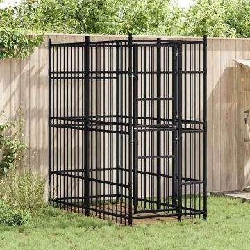Gabbia per Cani da Esterno in Acciaio 1,84 m²