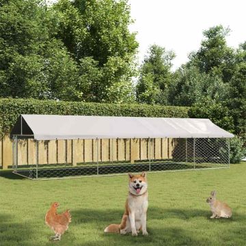 Gabbia per Cani da Esterno con Tetto 600x200x150 cm